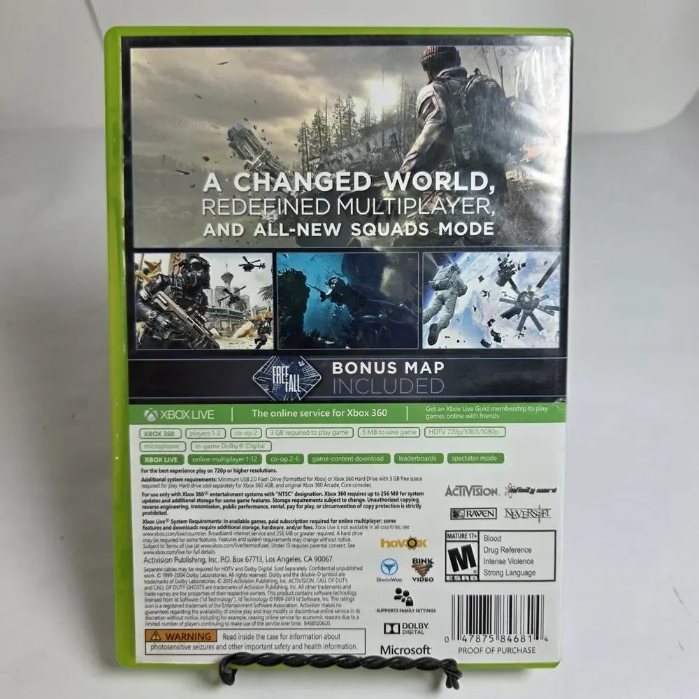 Call of Duty: Ghosts (Microsoft Xbox 360, 2013) - CIB -